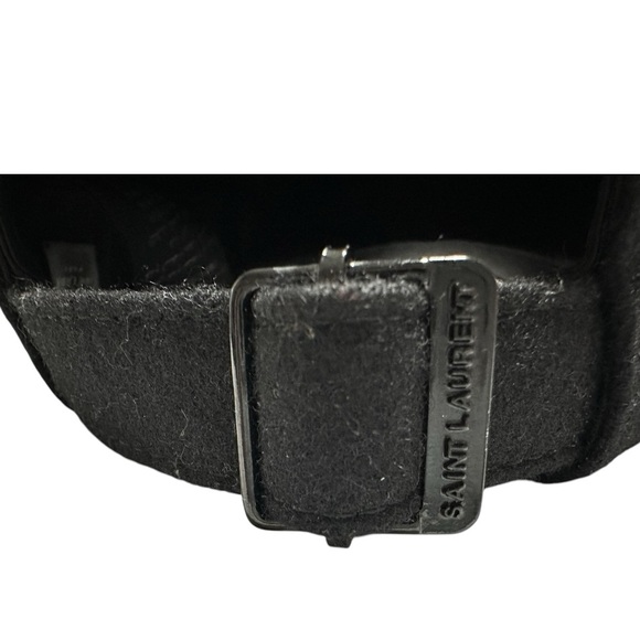 SAINT LAURENT Embellished Wool-Blend Felt Baseball Cap EUC W/ COA - Picture 12 of 16